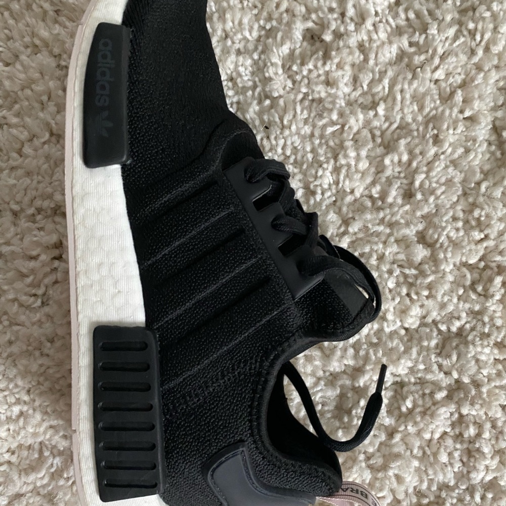 Men’s Adidas Boost sneaker. Size 9.5 brand new. In box. Black and white.